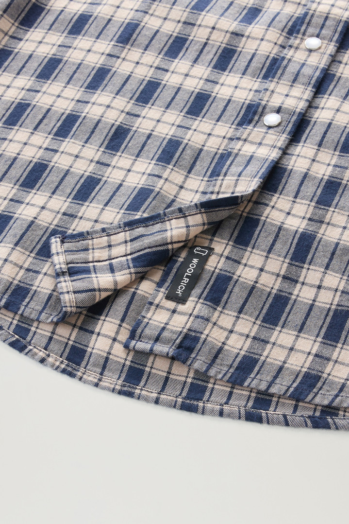 Light Flannel Check Shirt Blue photo 4 | Woolrich
