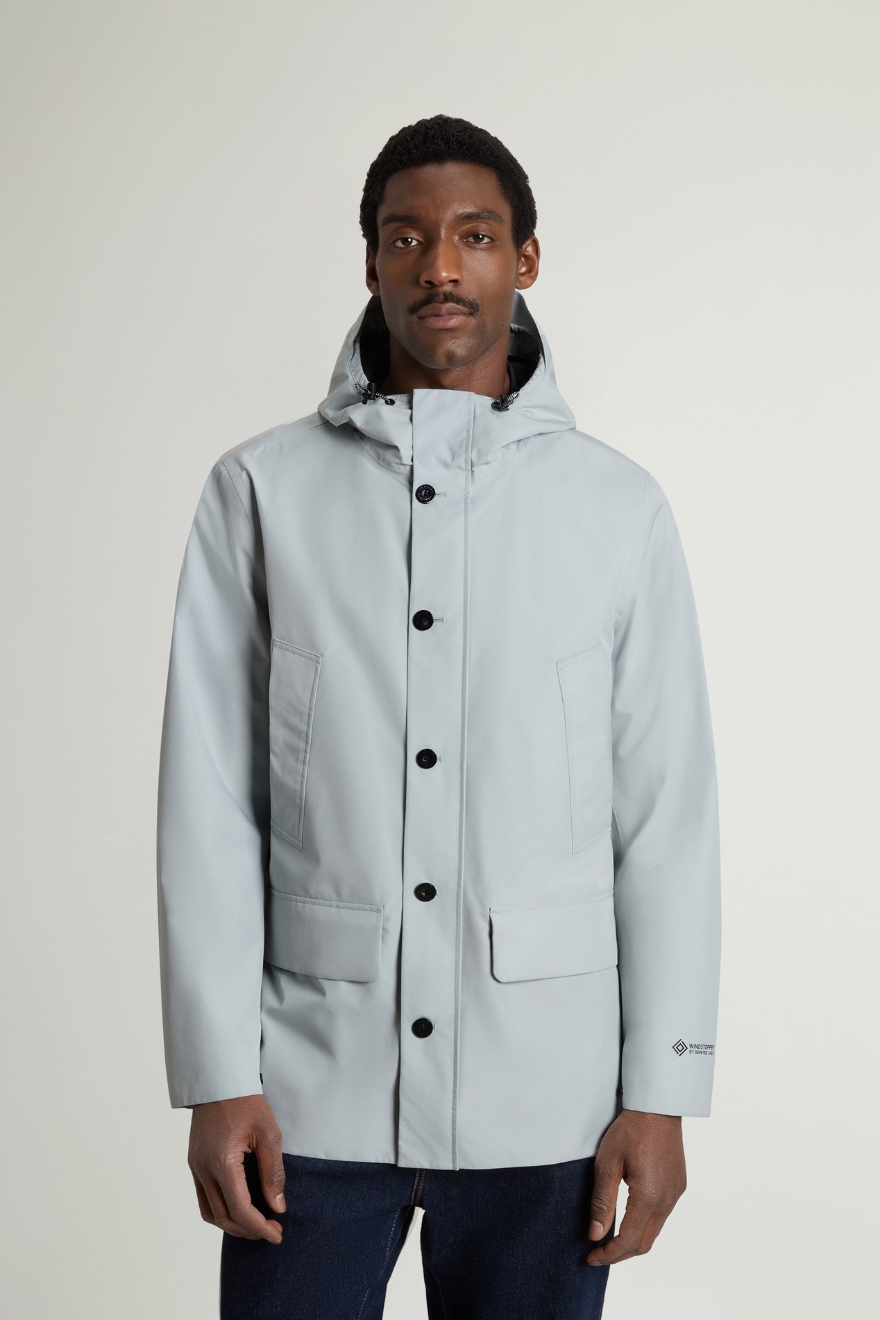 Summer Parka in WINDSTOPPER by GORE-TEX LABS Fabric Gray photo 1 | Woolrich