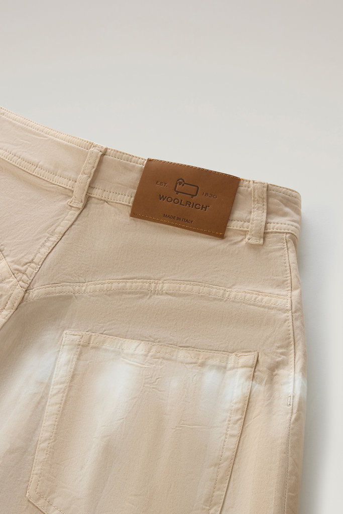 COTTON TWILL TIE DYE SHORT Beige photo 4 | Woolrich