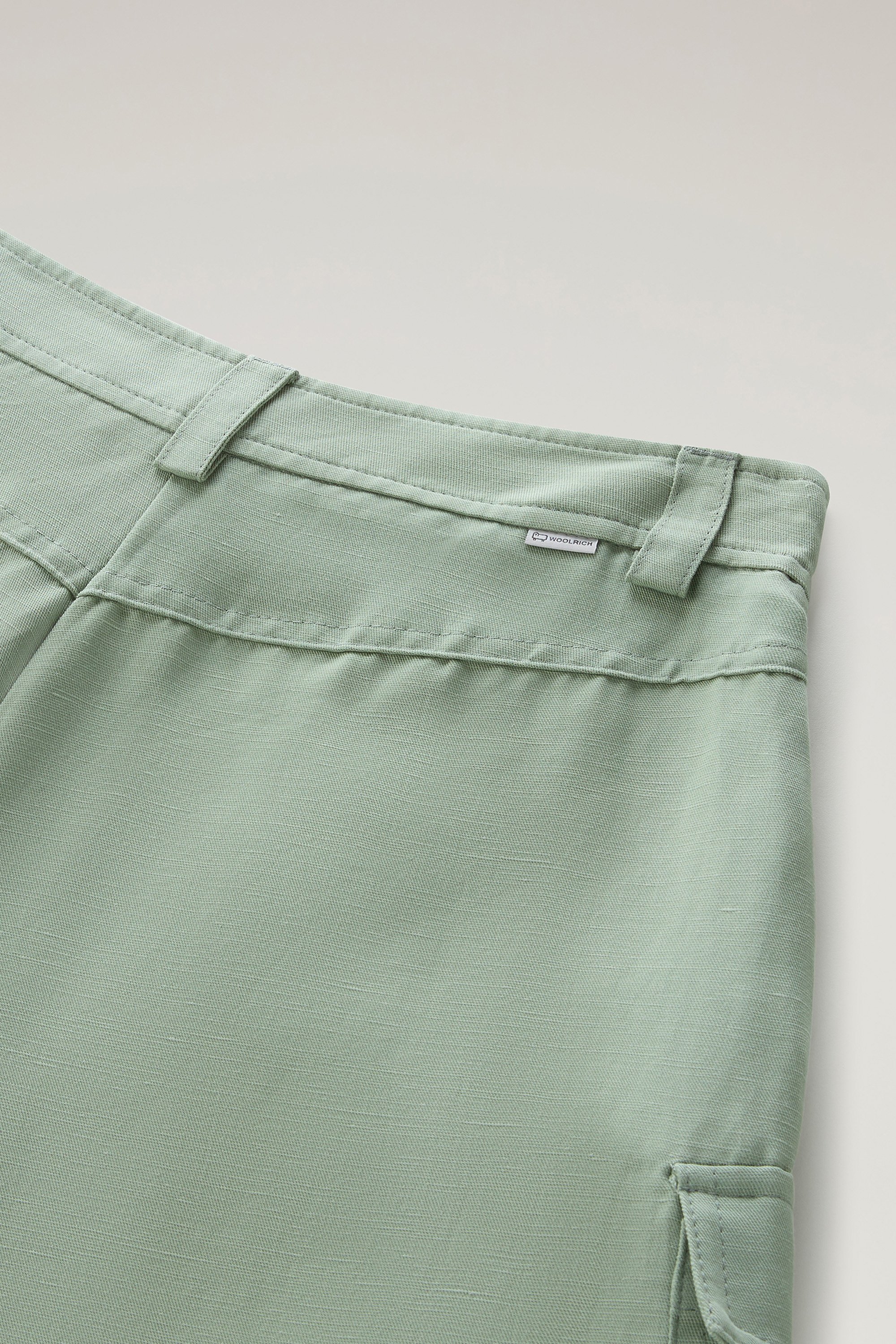 VISCOSE LINEN SHORT Green photo 4 | Woolrich