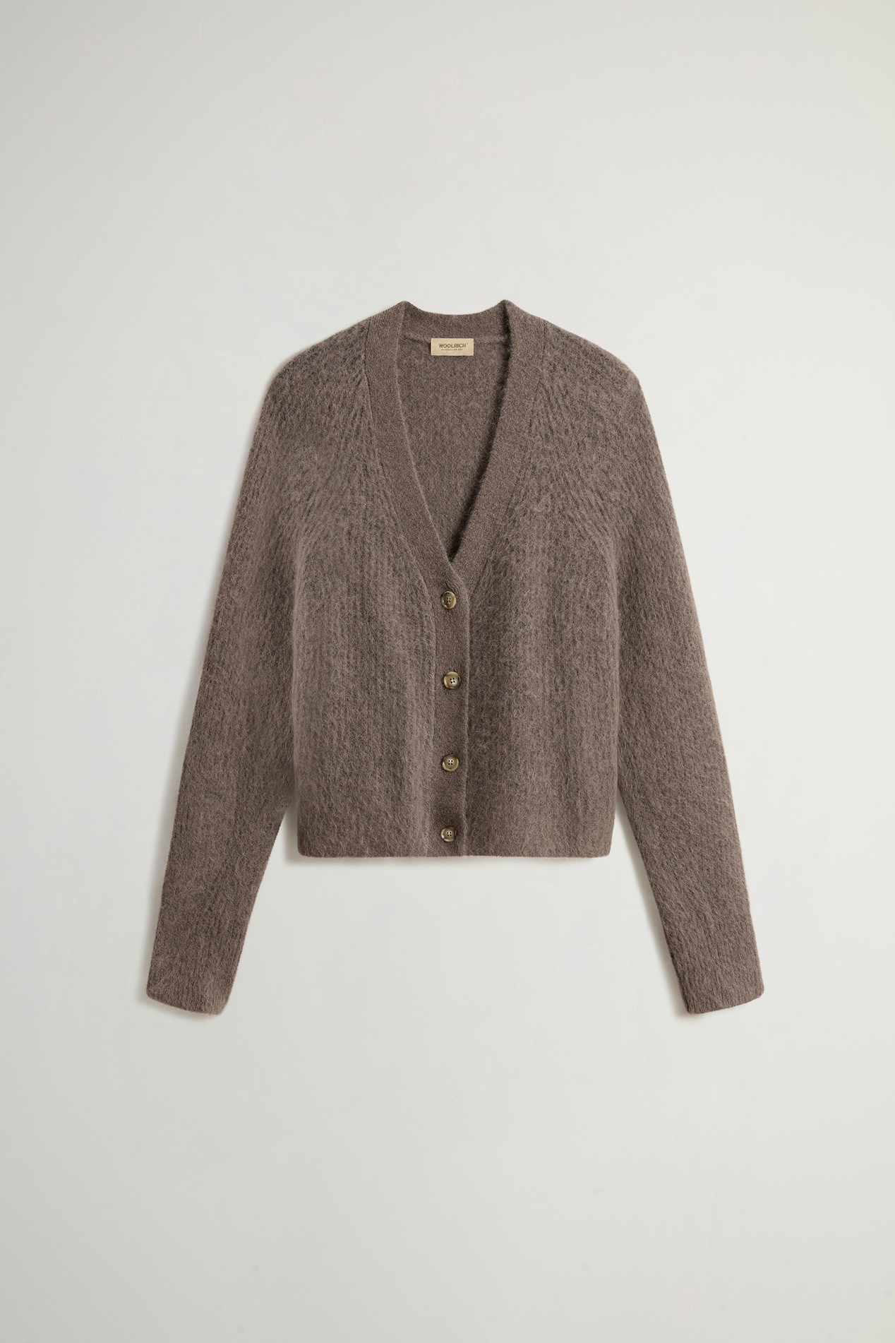 Garment-Dyed Cardigan in Alpaca and Wool Blend Gray photo 5 | Woolrich