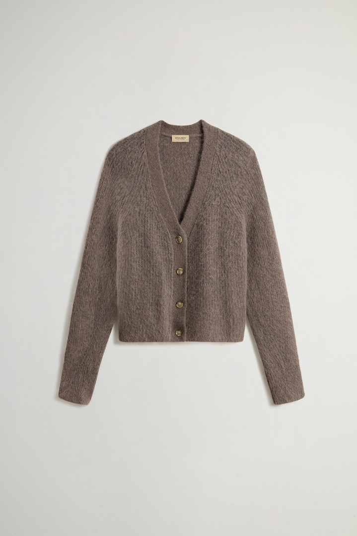 Garment-Dyed Cardigan in Alpaca and Wool Blend Gray photo 5 | Woolrich
