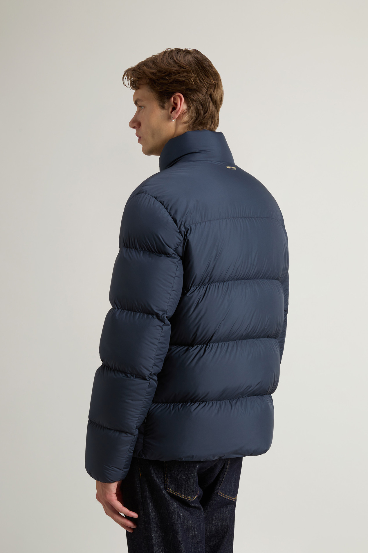 Cloud Down Jacket in Microfiber Blue photo 3 | Woolrich