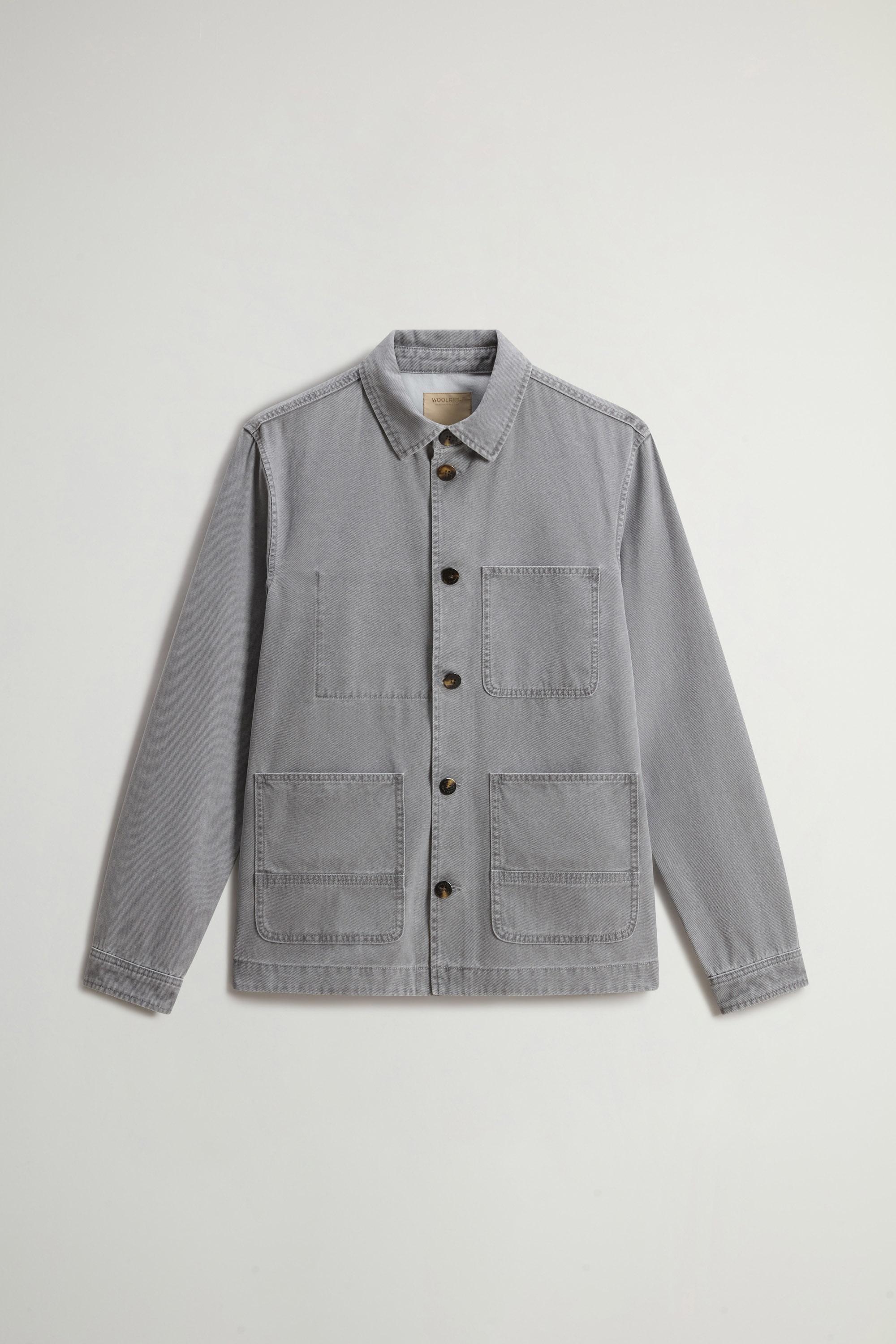 WASHED RESINE TWILL CHORE JACKET Gray photo 5 | Woolrich
