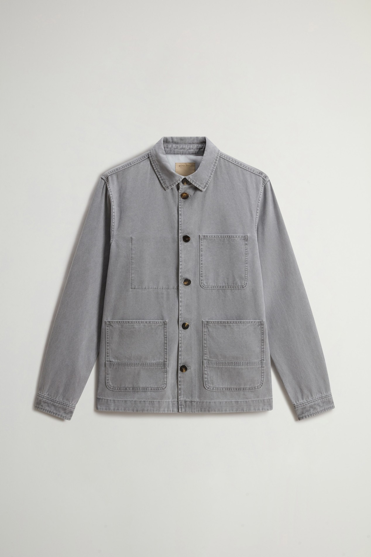 WASHED RESINE TWILL CHORE JACKET Gray photo 5 | Woolrich