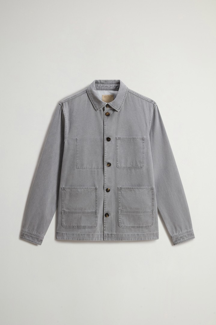 WASHED RESINE TWILL CHORE JACKET Gray photo 5 | Woolrich