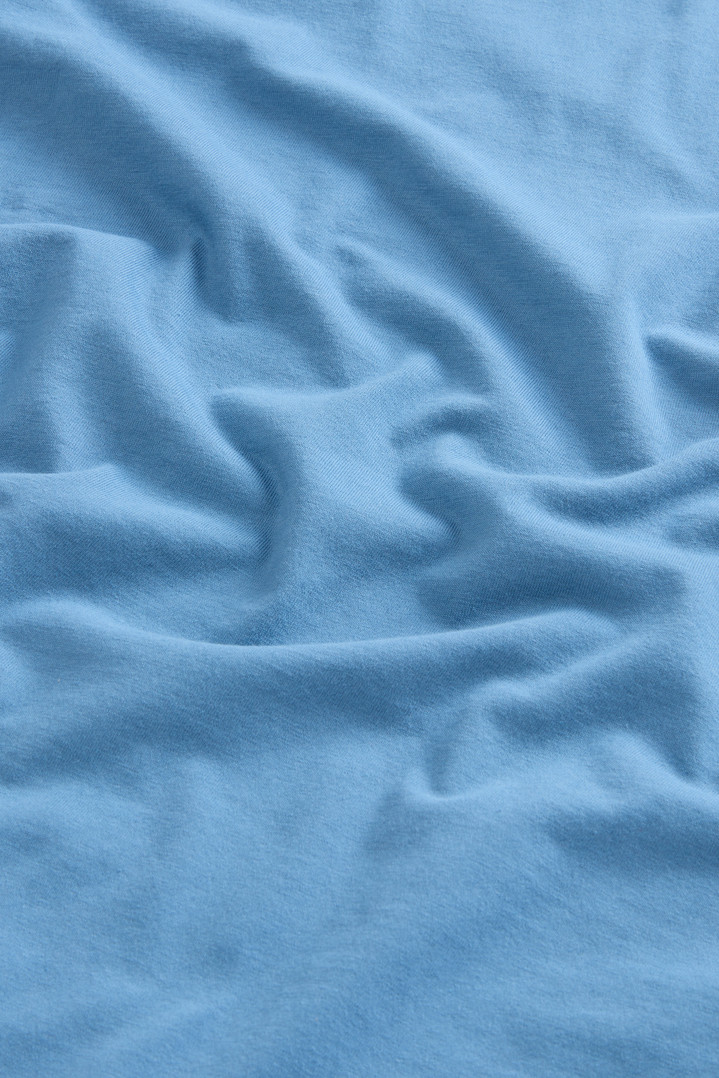 Pure Cotton T-Shirt with Logo Blue photo 3 | Woolrich