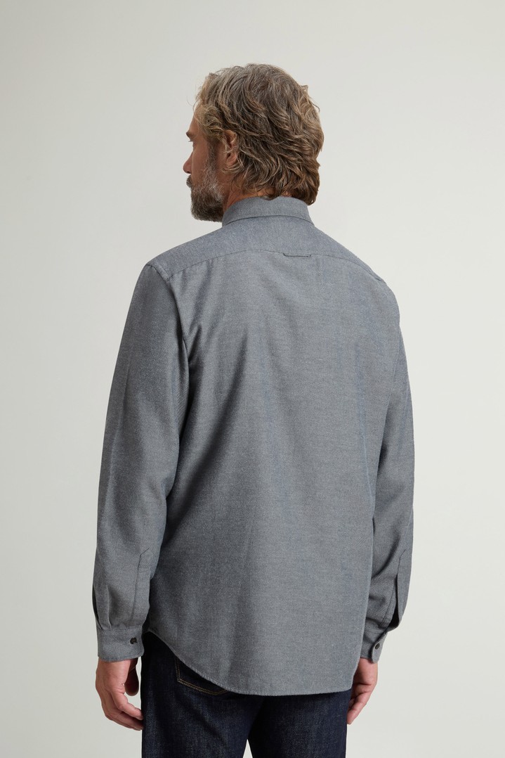 Shirt in Cotton-Blend Twill Blue photo 3 | Woolrich