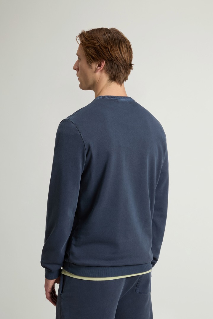 GARMENT DYED LOGO CRENEWCK Blue photo 3 | Woolrich