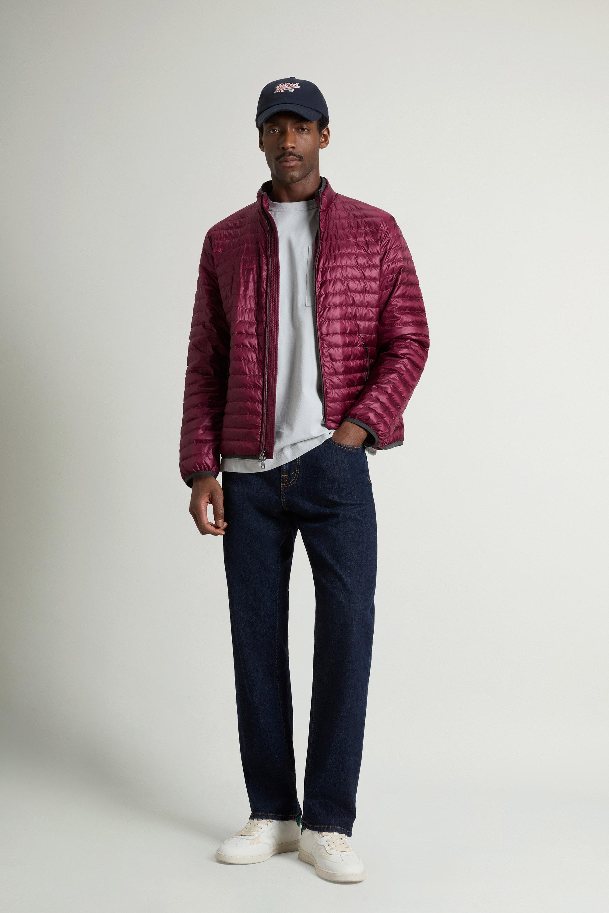 Lightweight Allen Down Jacket in Ripstop Nylon Burgundy photo 1 | Woolrich