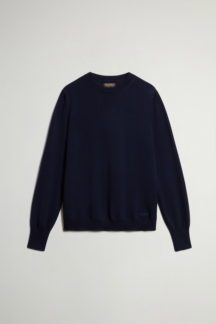Sweater in Pure Merino Virgin Wool Blue photo 5 | Woolrich