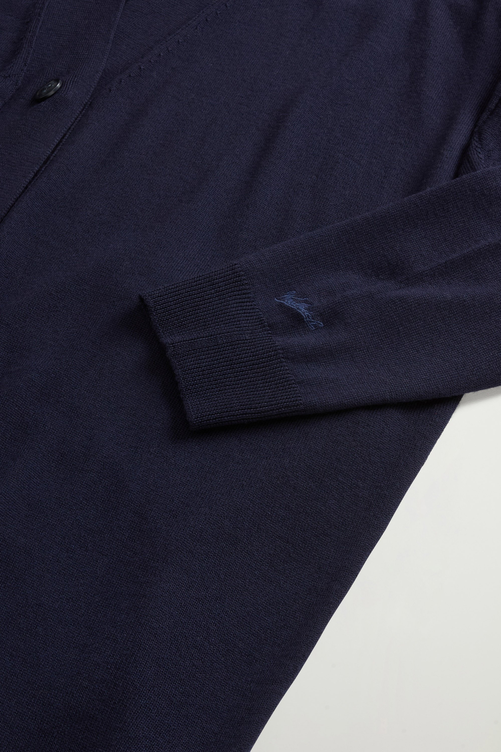 Long Cardigan in Pure Merino Virgin Wool Blue photo 3 | Woolrich