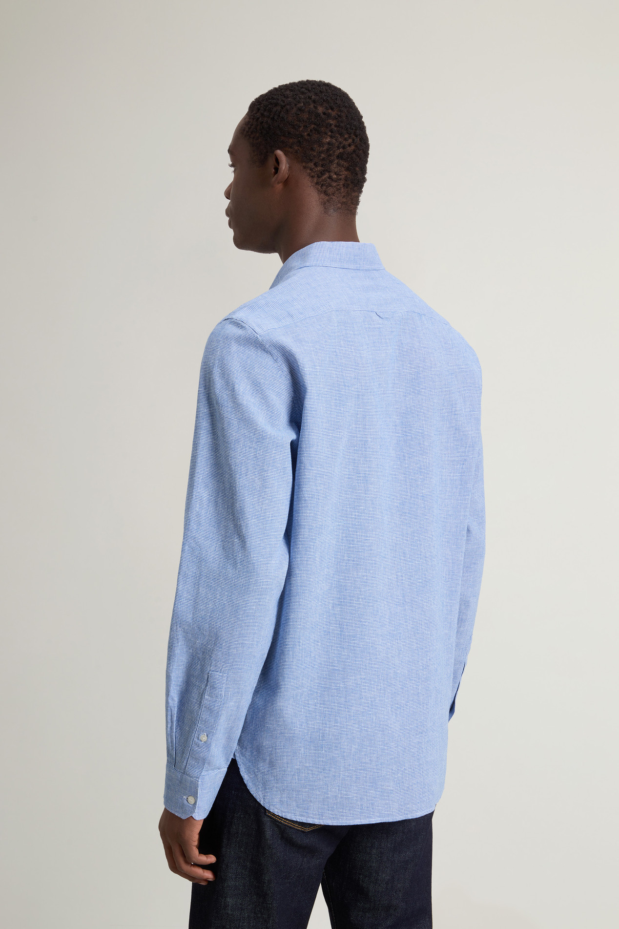 Linen- and Cotton-Blend Shirt Blue photo 3 | Woolrich