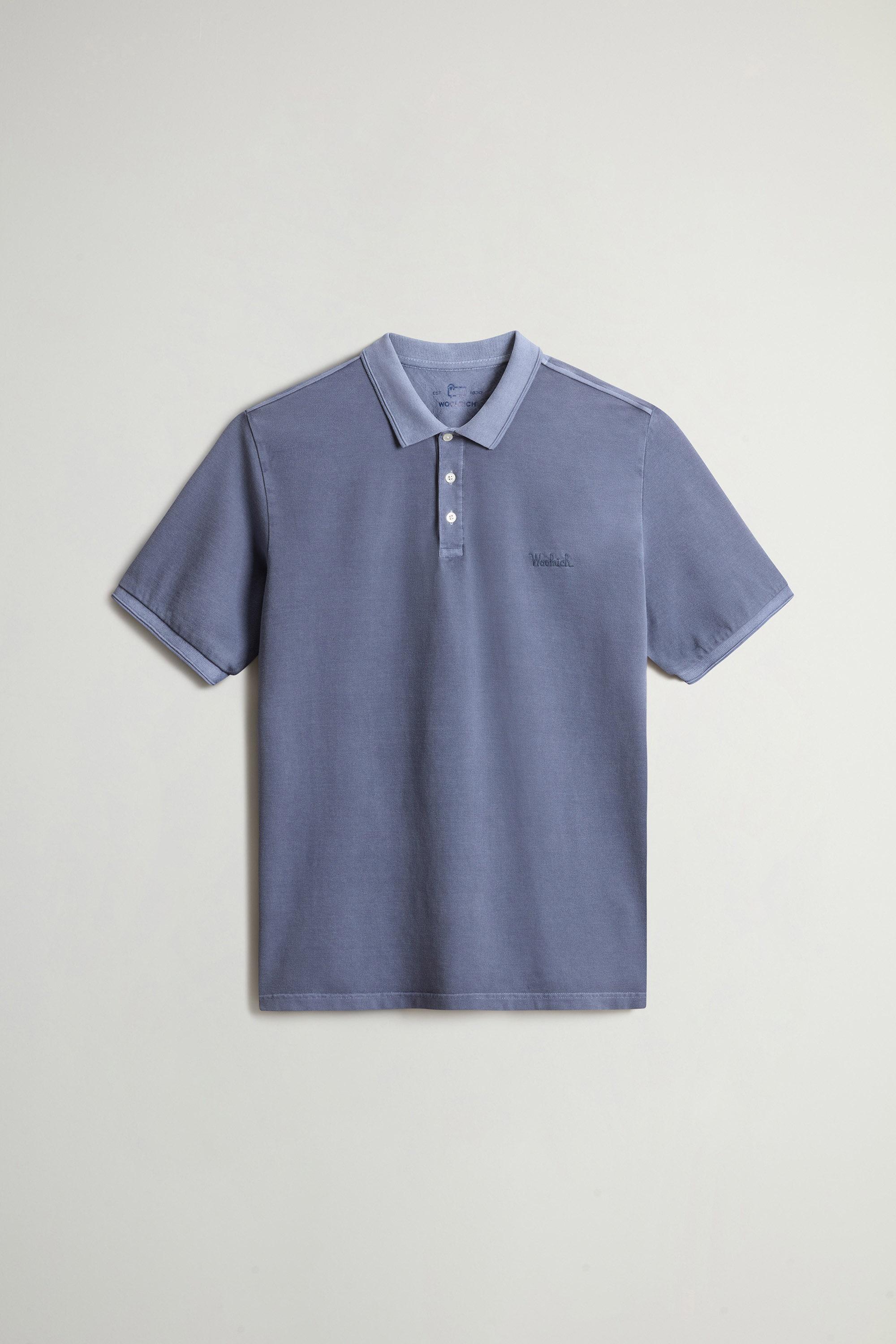 Mackinack Polo teint en pièce en sergé de coton stretch Bleu photo 5 | Woolrich