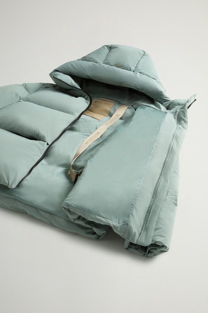 Cloud Down Jacket in Stretch Nylon with Matte Finish Green photo 9 | Woolrich
