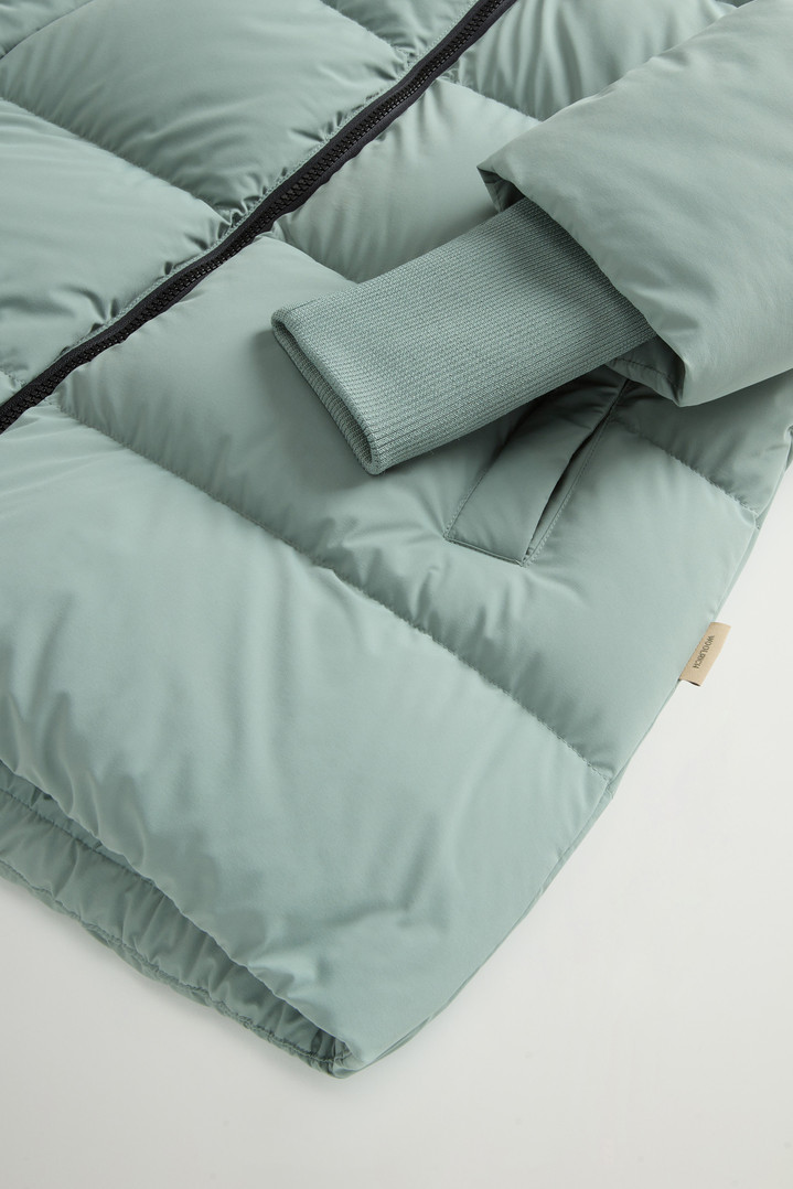 Cloud Down Jacket in Stretch Nylon with Matte Finish Green photo 8 | Woolrich