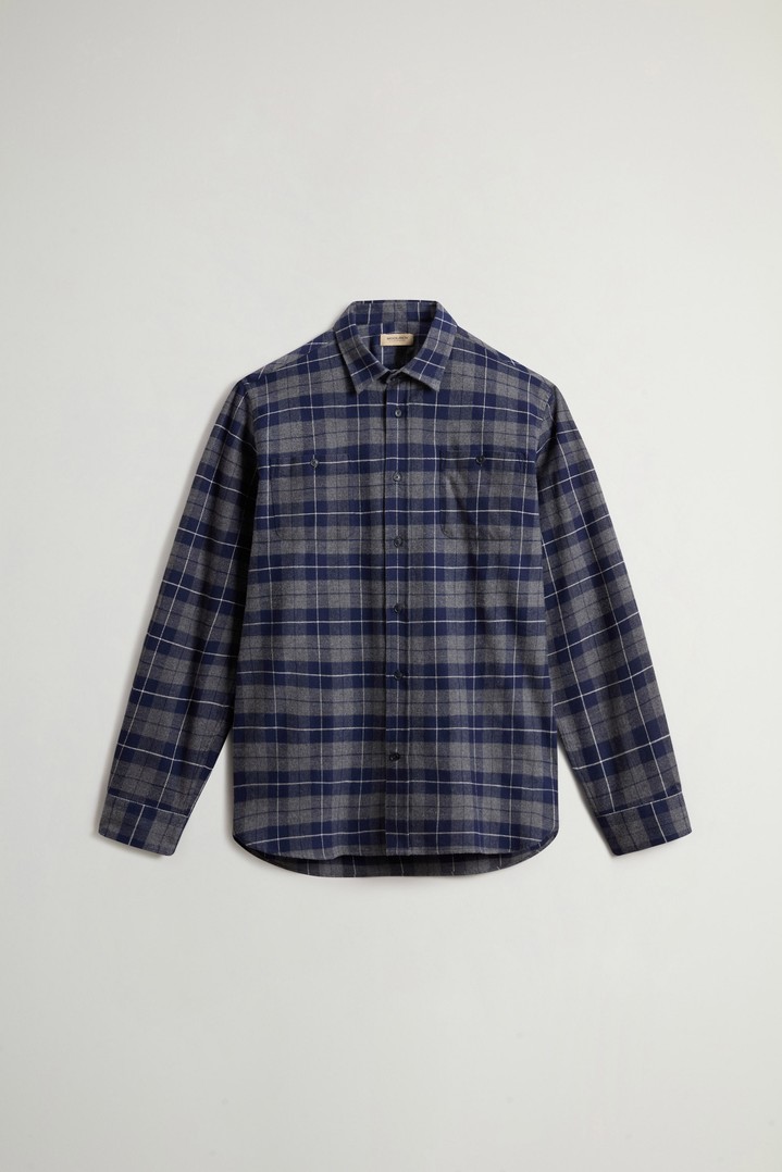 Pure Cotton Flannel Checked Shirt Blue photo 5 | Woolrich
