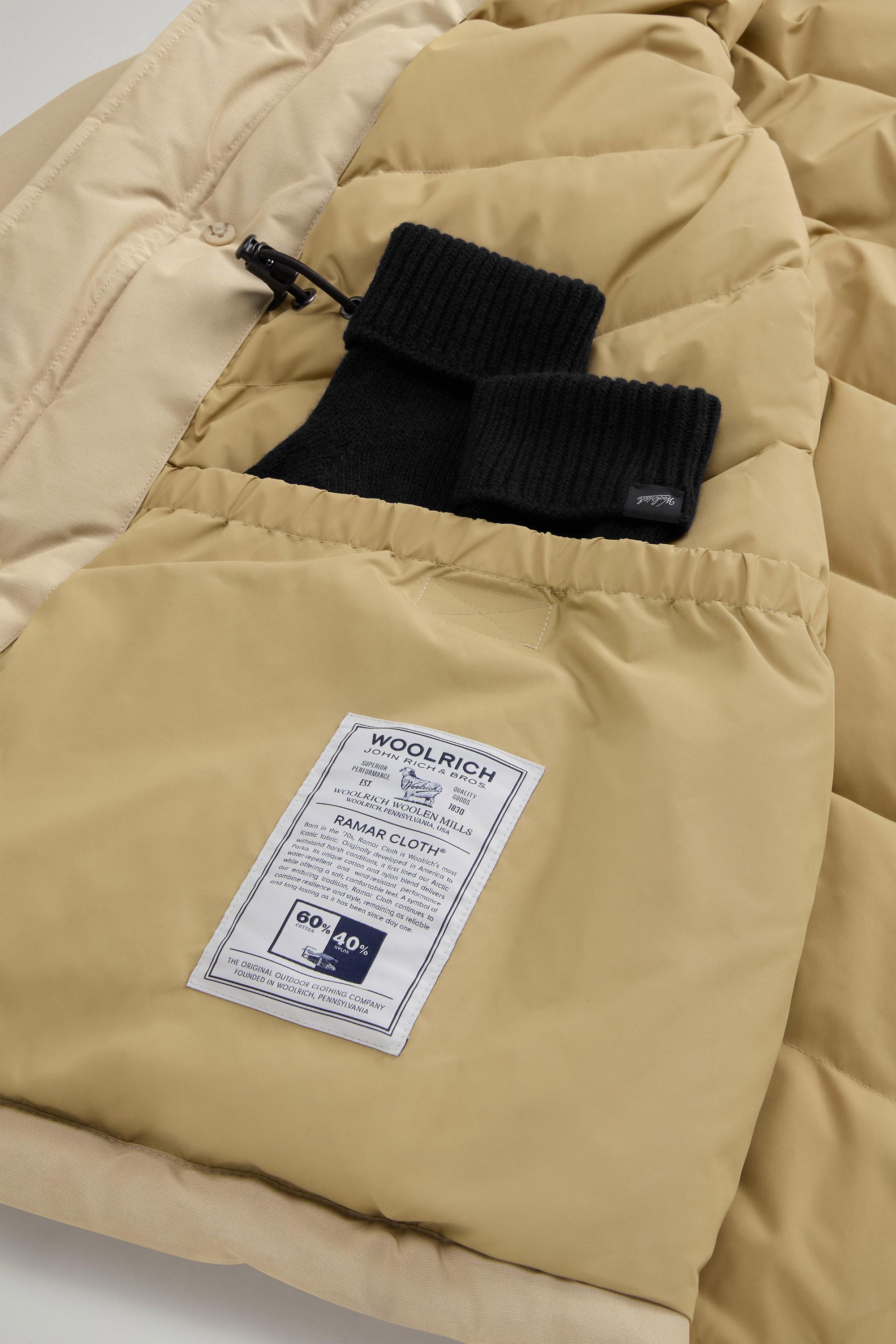 Arctic Parka in Ramar Cloth with Detachable Fur Trim Beige photo 9 | Woolrich