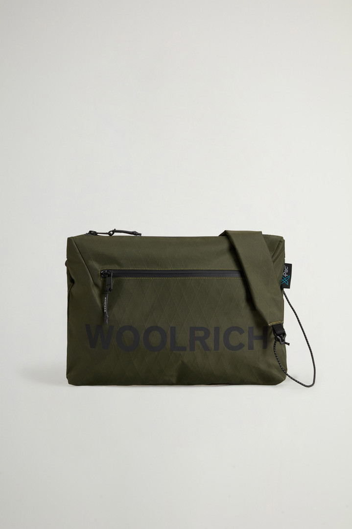 Crossbody Bag with Logo in X-PAC by Todd Snyder Green photo 1 | Woolrich