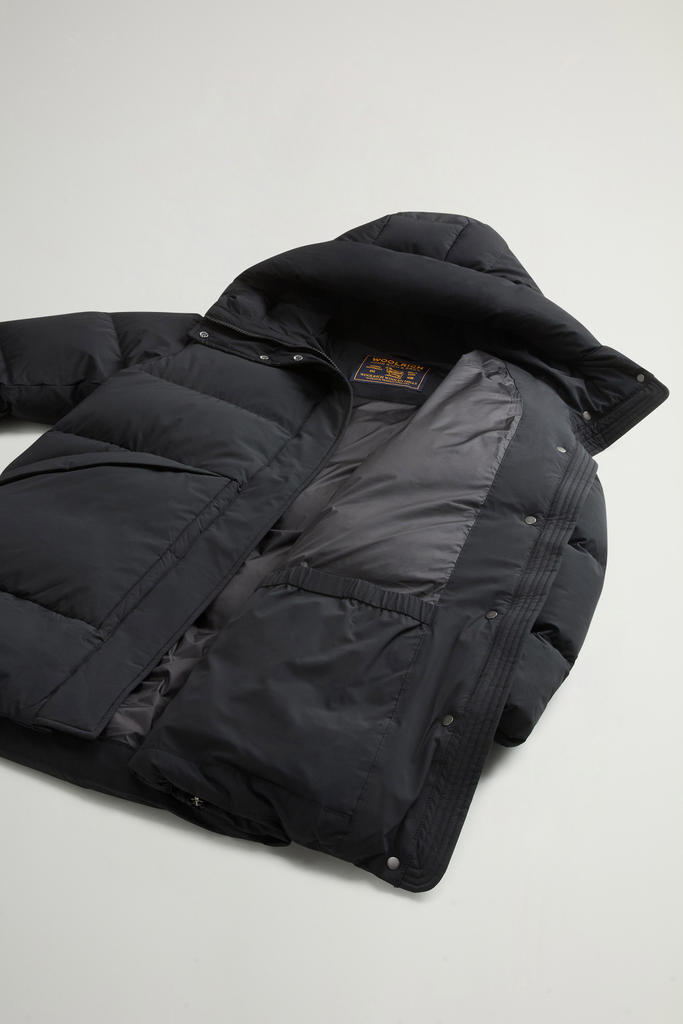 Quilted Madison Parka in Matte Stretch Nylon Black photo 8 | Woolrich
