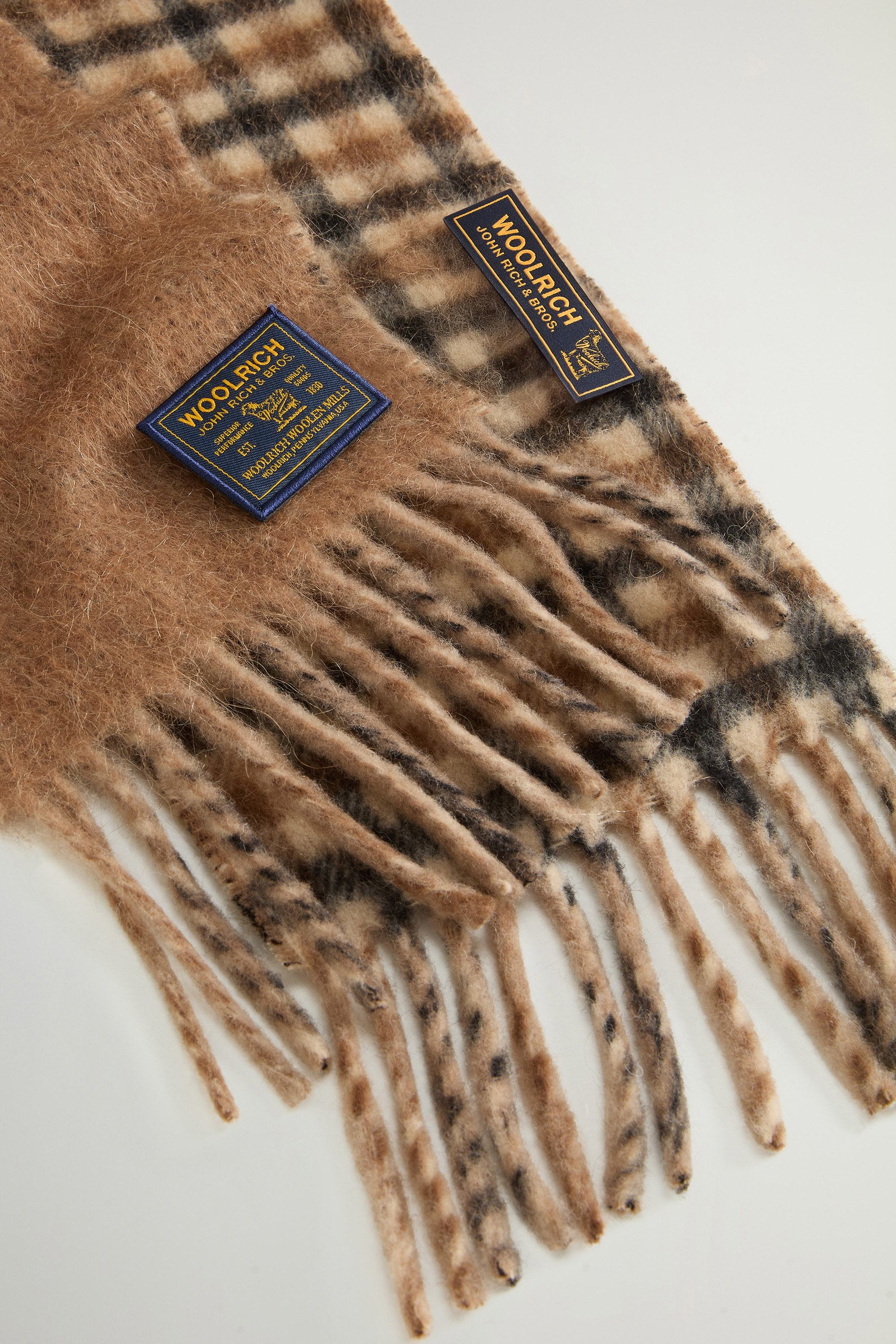 WOOL CHECK SCARF Beige photo 4 | Woolrich