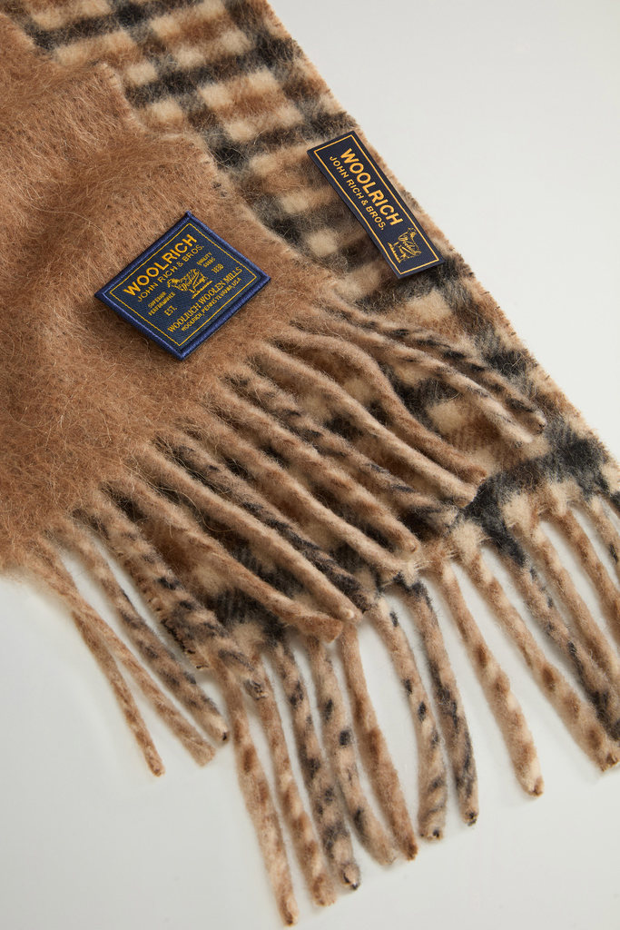 WOOL CHECK SCARF Beige photo 4 | Woolrich