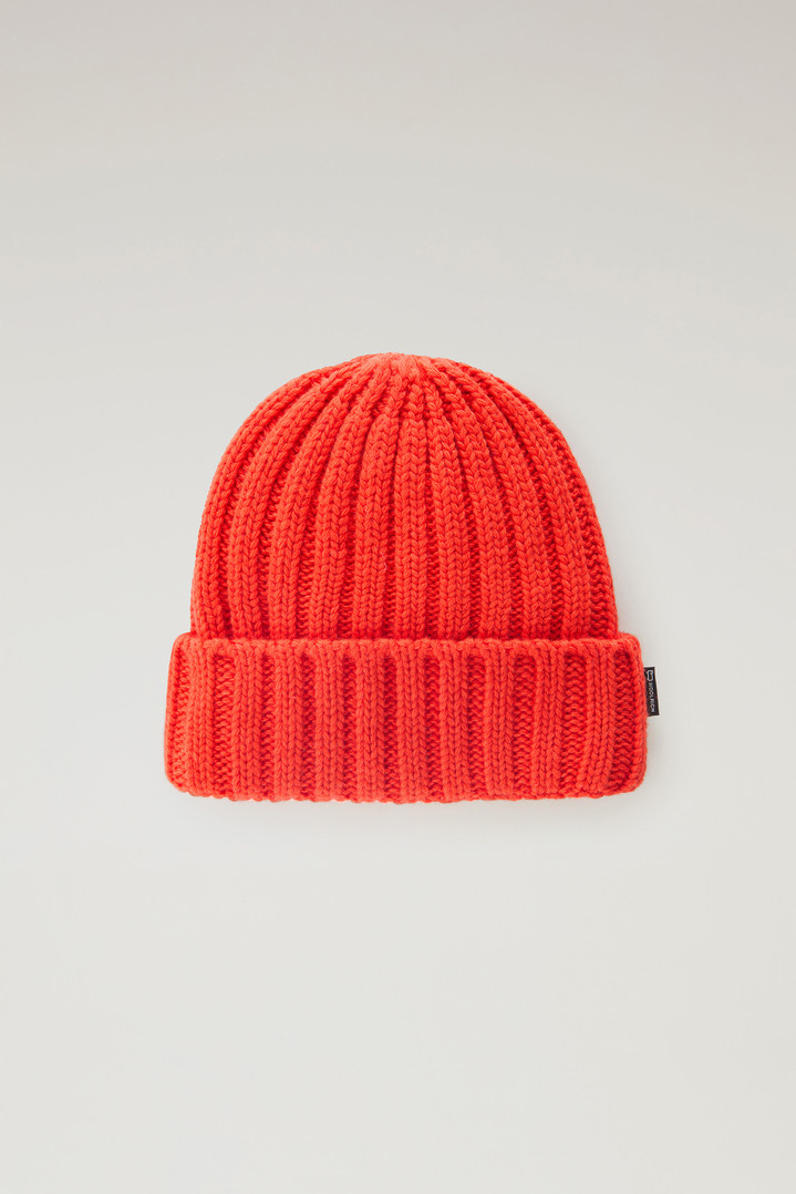 Boys' Beanie in Pure Virgin Wool Orange photo 1 | Woolrich
