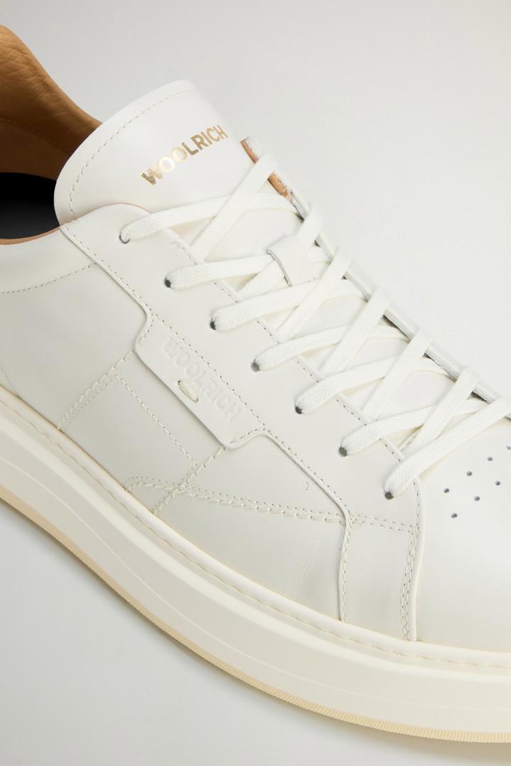 Arrow Sneakers in Calfskin Leather White photo 5 | Woolrich
