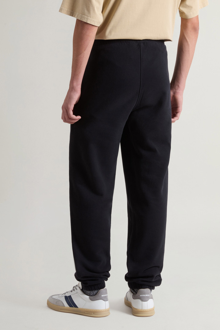 Teen Boys’ Pure Cotton Fleece Sports Pants Black photo 2 | Woolrich