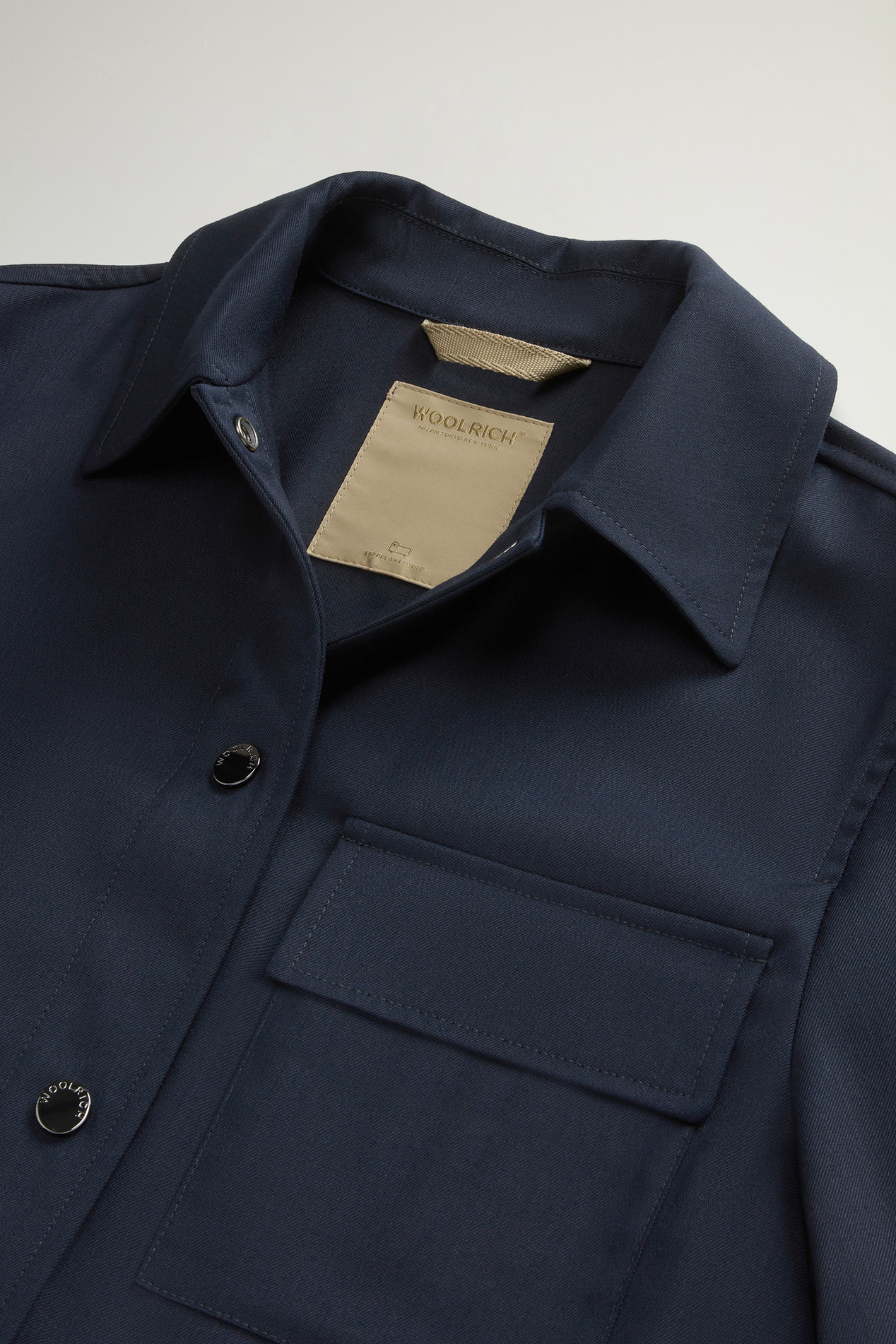 Overshirt in Wool Blend Blue photo 6 | Woolrich