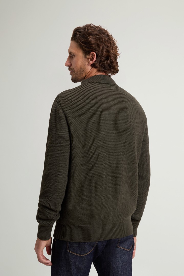 FINE MERINOS OVERSHIRT GG13 Groen photo 3 | Woolrich