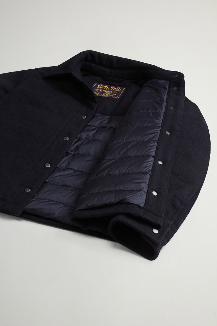 Alaskan Overshirt in Recycled Italian Wool Blend Blue photo 4 | Woolrich