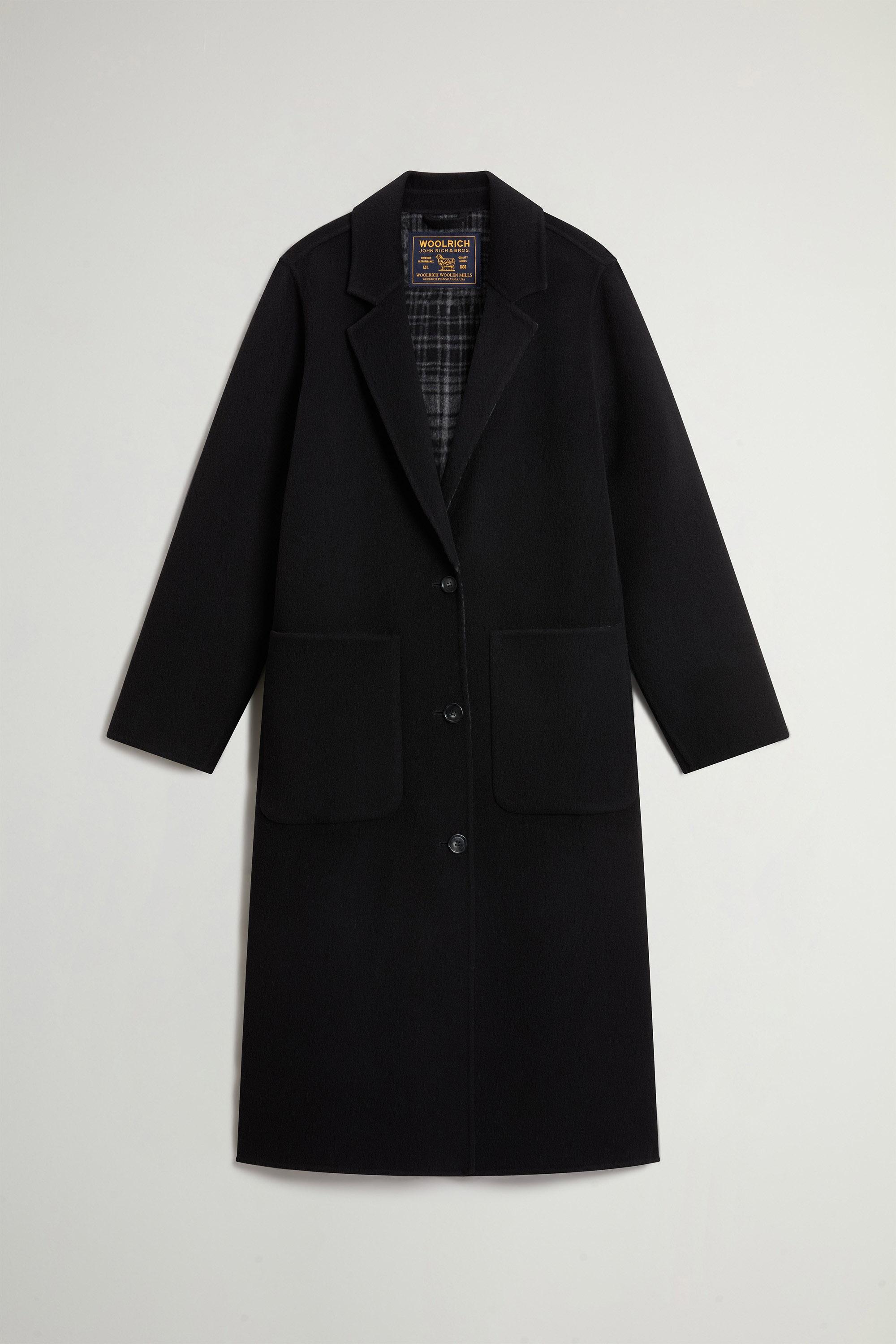 Coat in Double-Face Pure Wool Black photo 5 | Woolrich