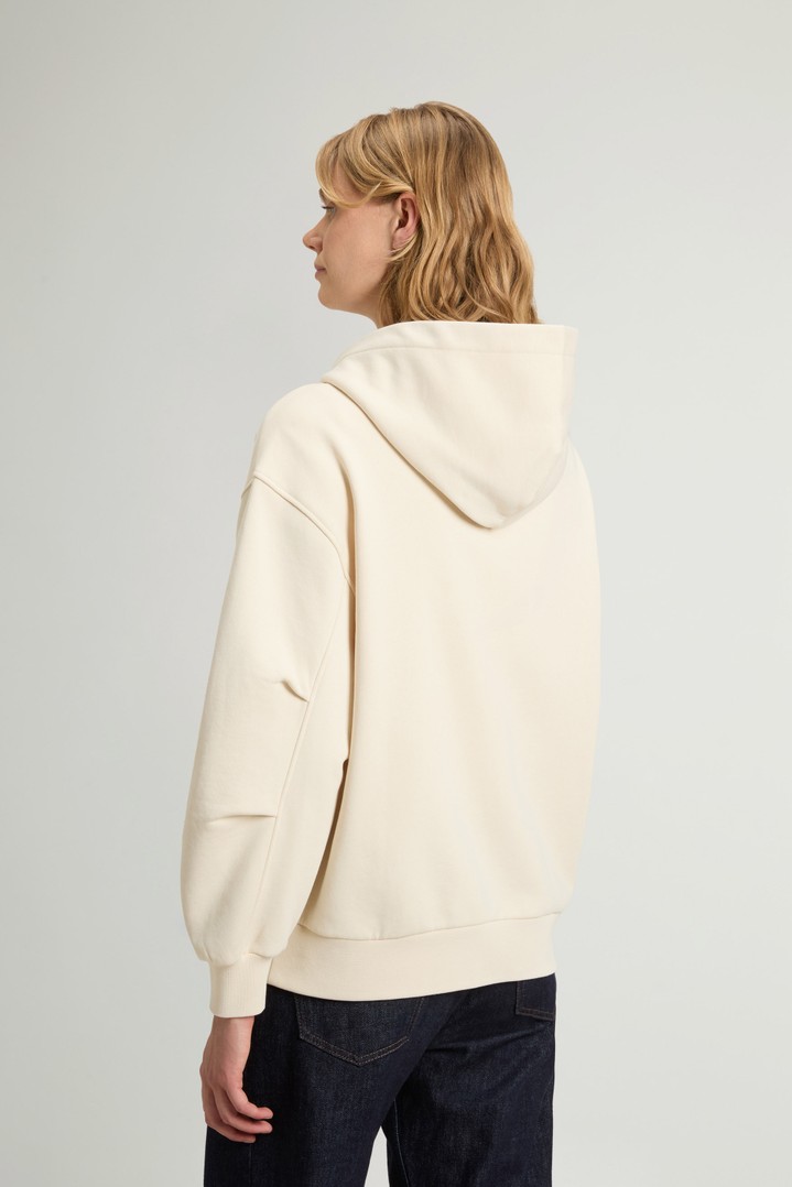 Zippered Hoodie in Pure Cotton White photo 3 | Woolrich