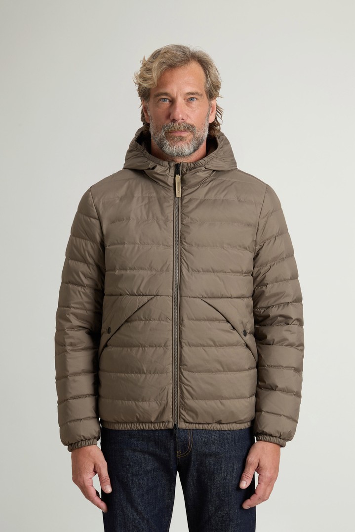 Quilted Jacket in Lightweight Microfiber Brown photo 1 | Woolrich