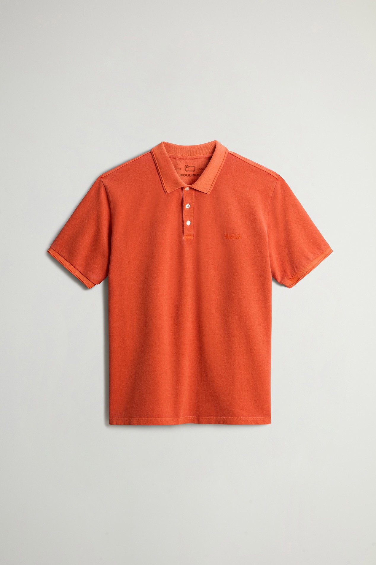 Mackinack Polo teint en pièce en sergé de coton stretch Orange photo 5 | Woolrich