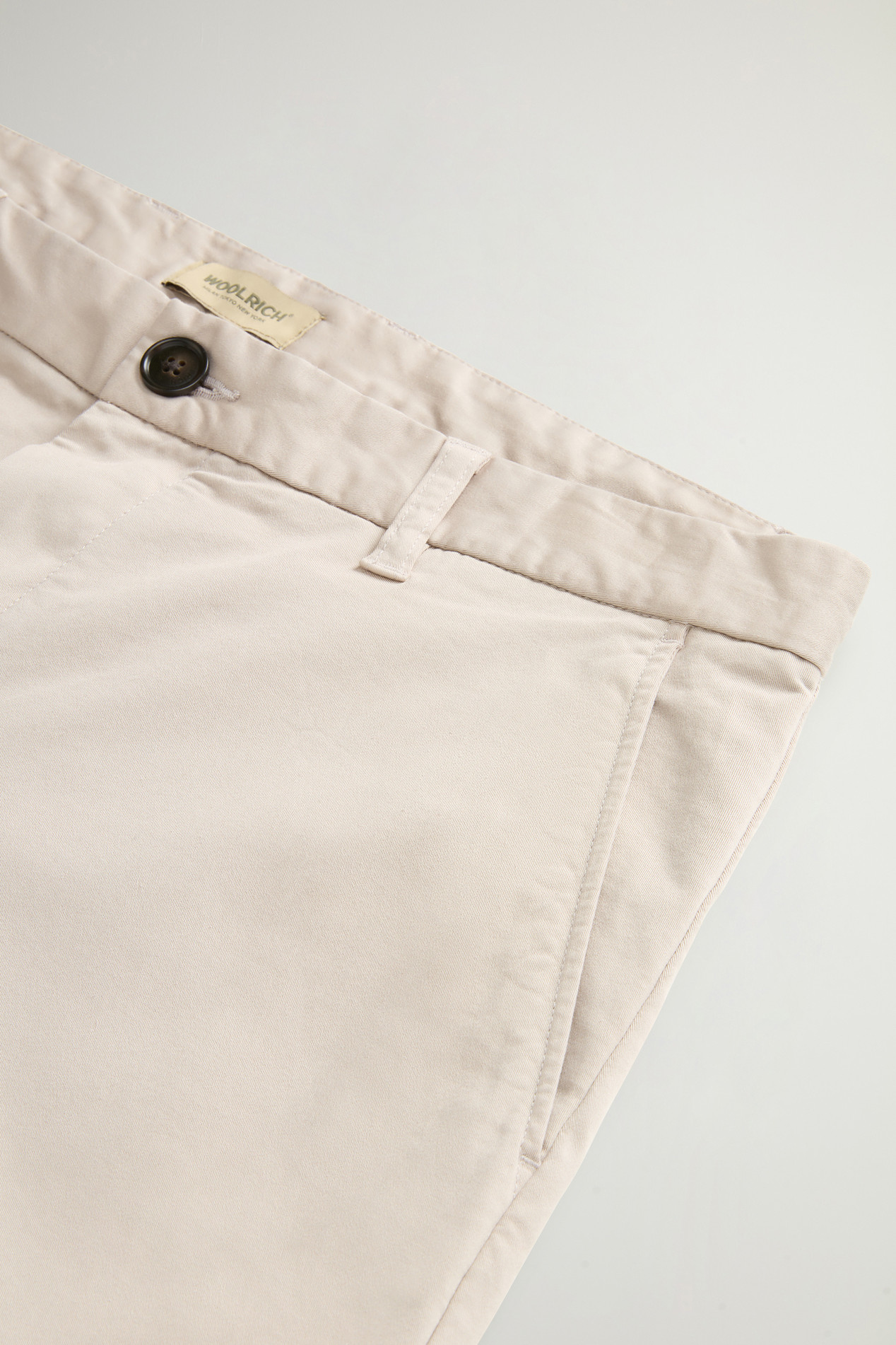 Garment-Dyed Stretch Cotton Twill Chinos Gray photo 3 | Woolrich