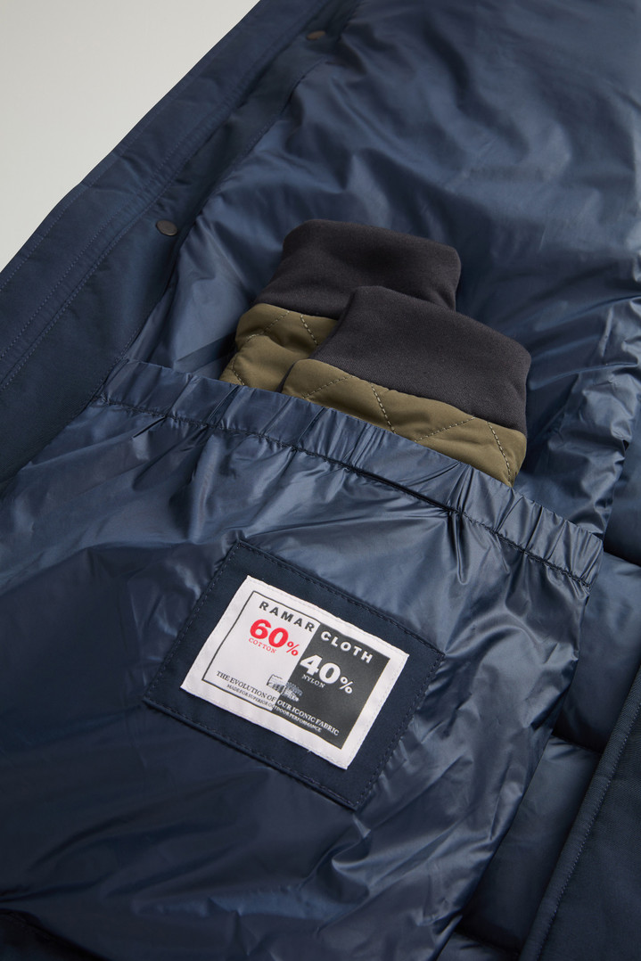 Blizzard Parka in Ramar Cloth with Square Quilting Blue photo 5 | Woolrich