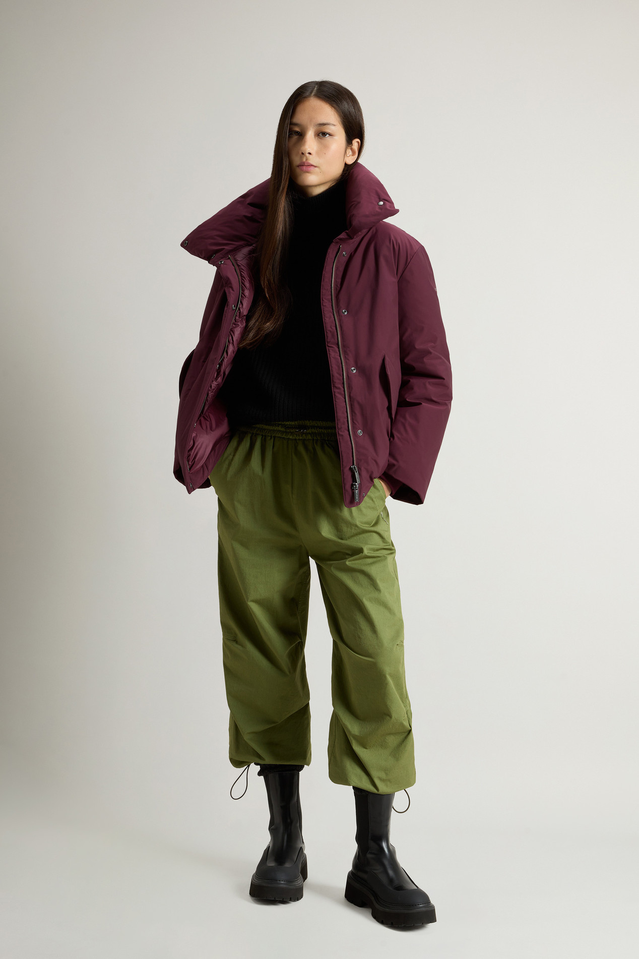 LUXURY COCOON JACKET Burgundy photo 2 | Woolrich