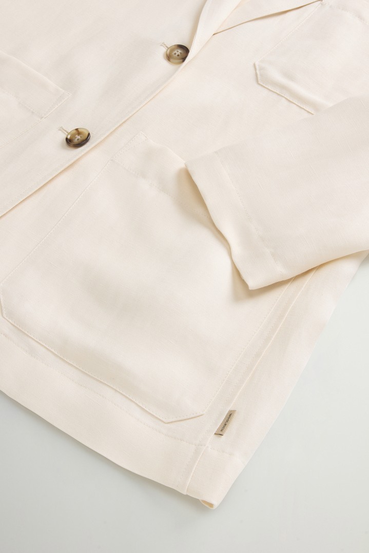 LYOCELL LINEN BLAZER White photo 7 | Woolrich