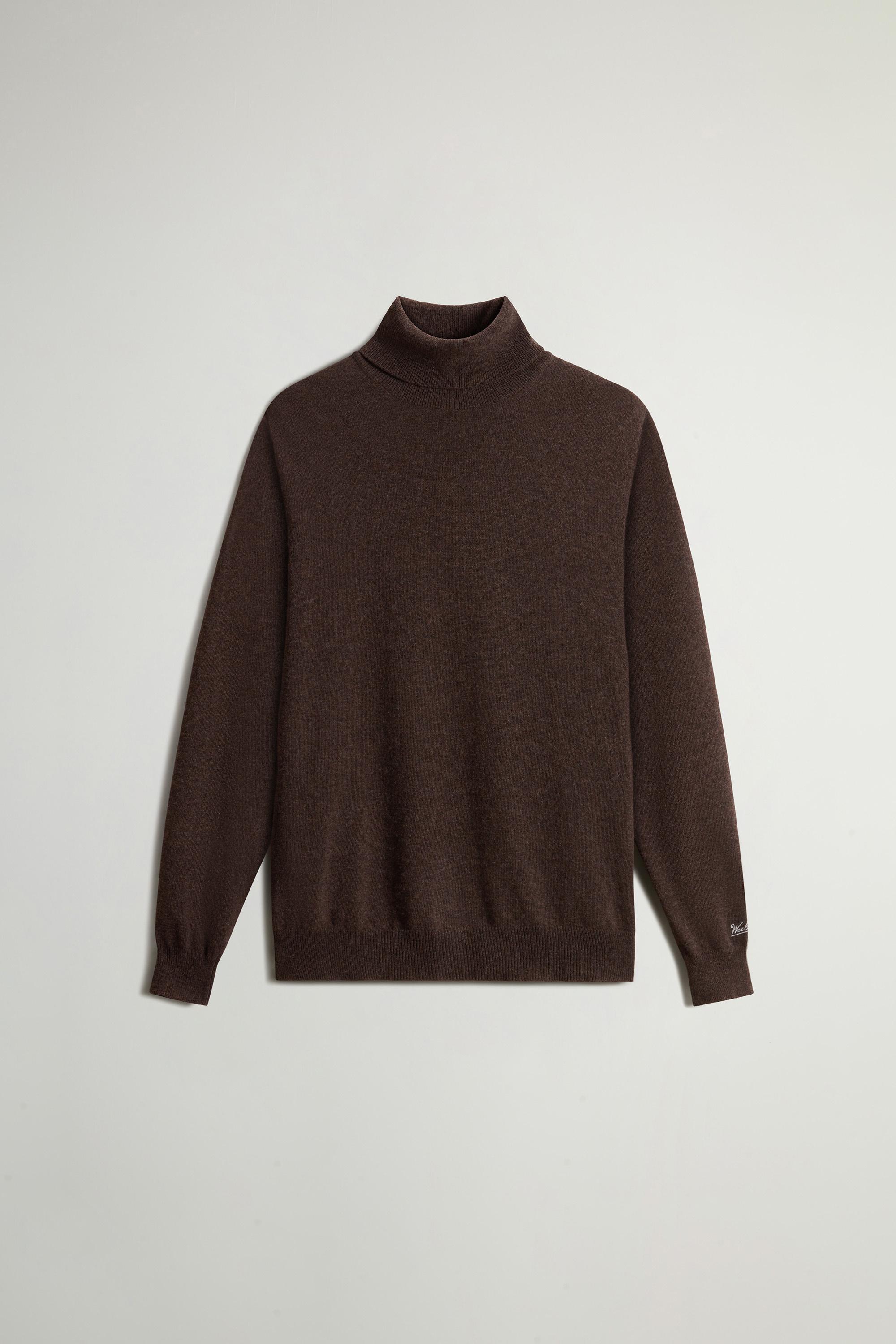 Pure Wool Turtleneck Sweater Brown photo 5 | Woolrich