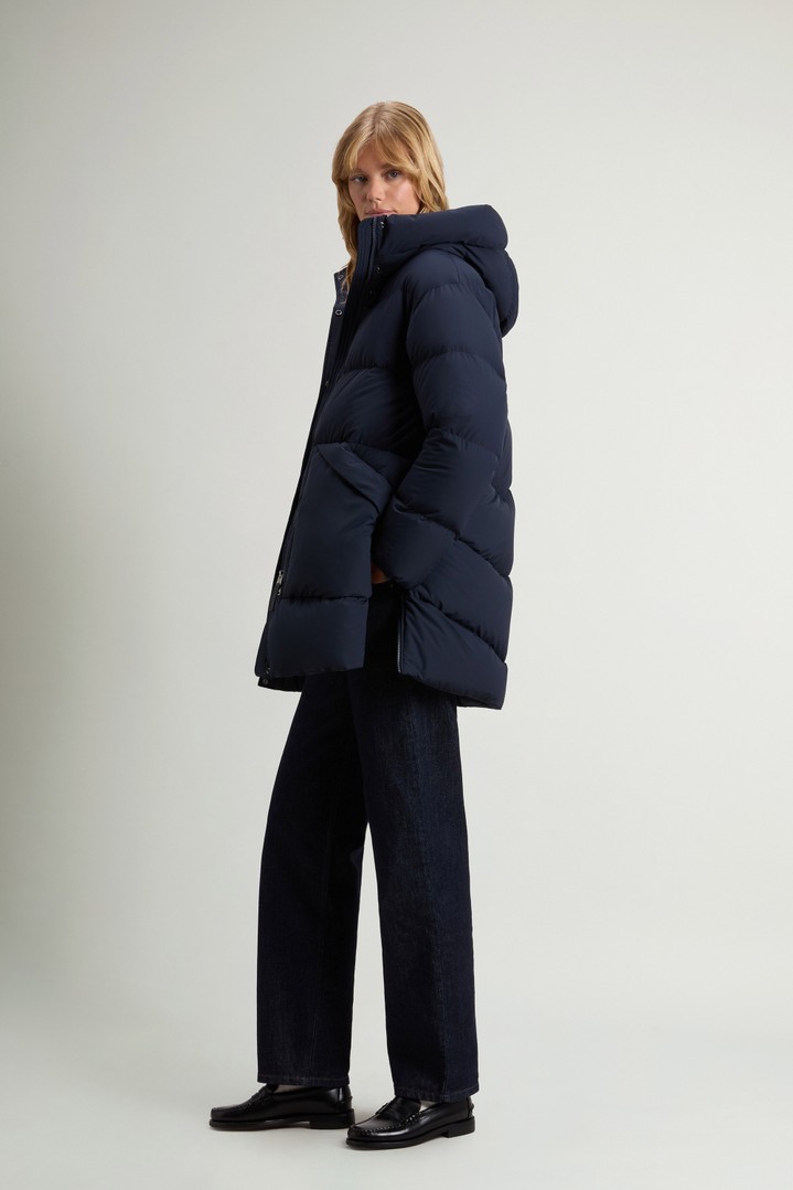 Quilted Madison Parka in Matte Stretch Nylon Blue photo 2 | Woolrich
