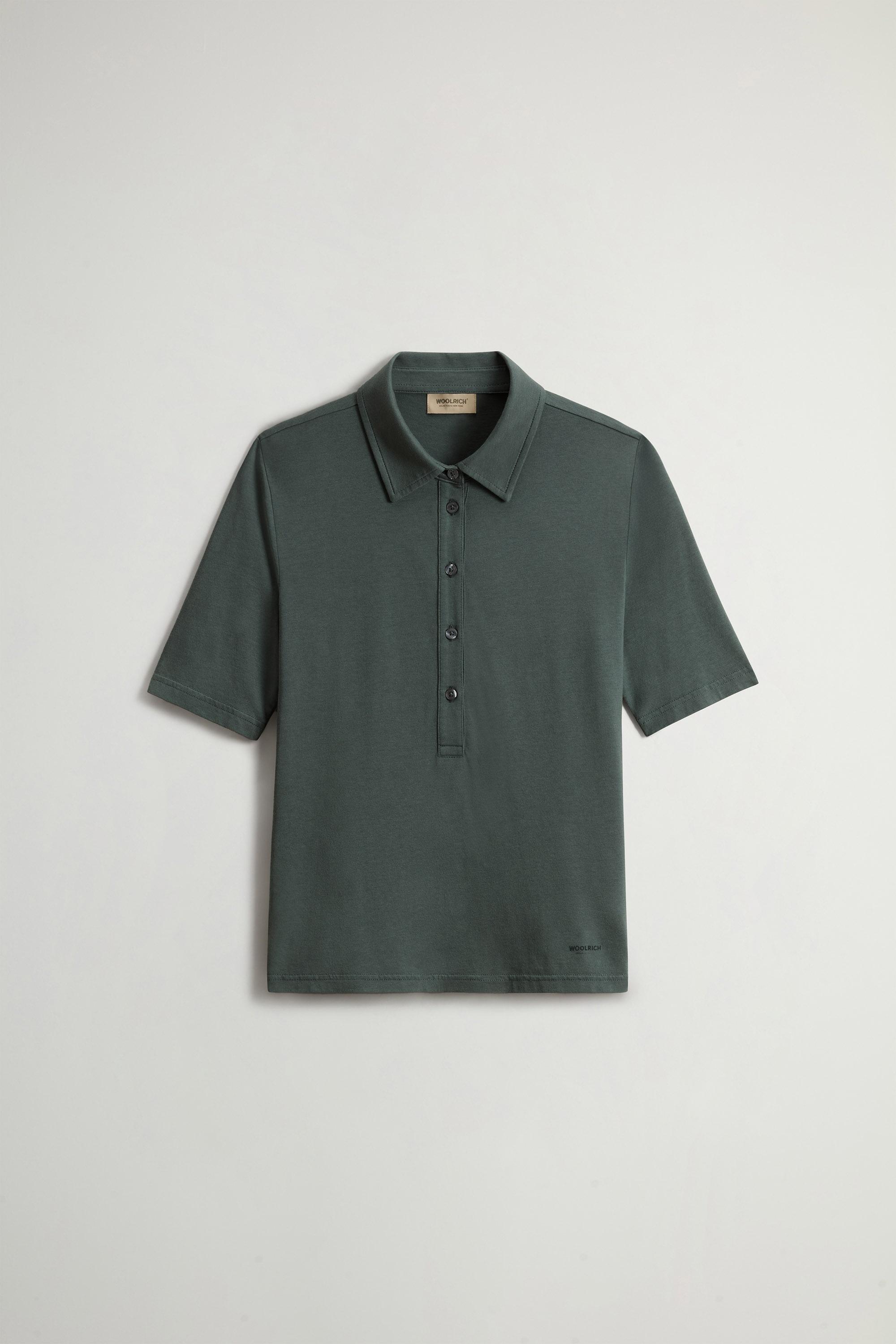 LUXE JERSEY POLO Green photo 5 | Woolrich