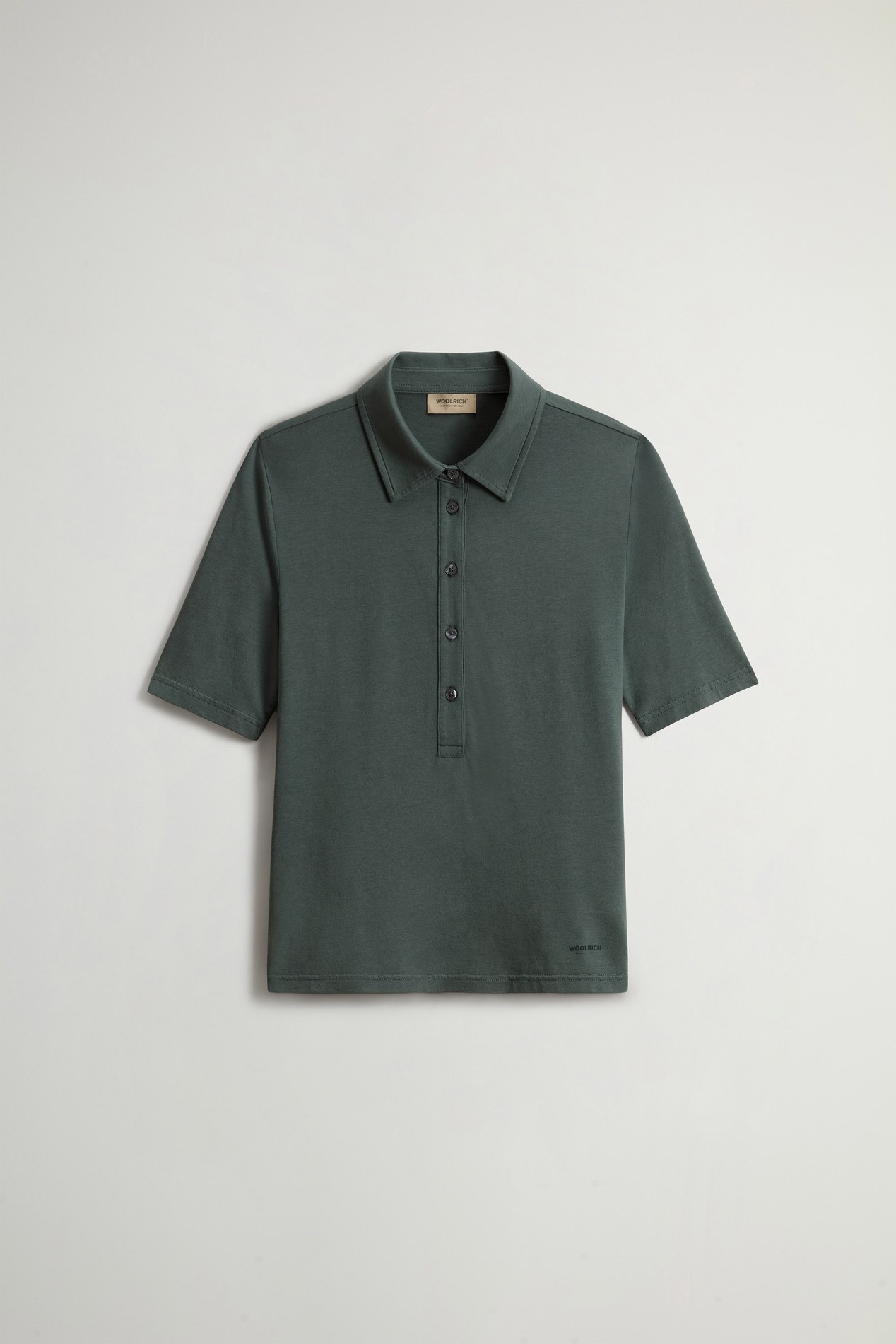 LUXE JERSEY POLO Green photo 5 | Woolrich