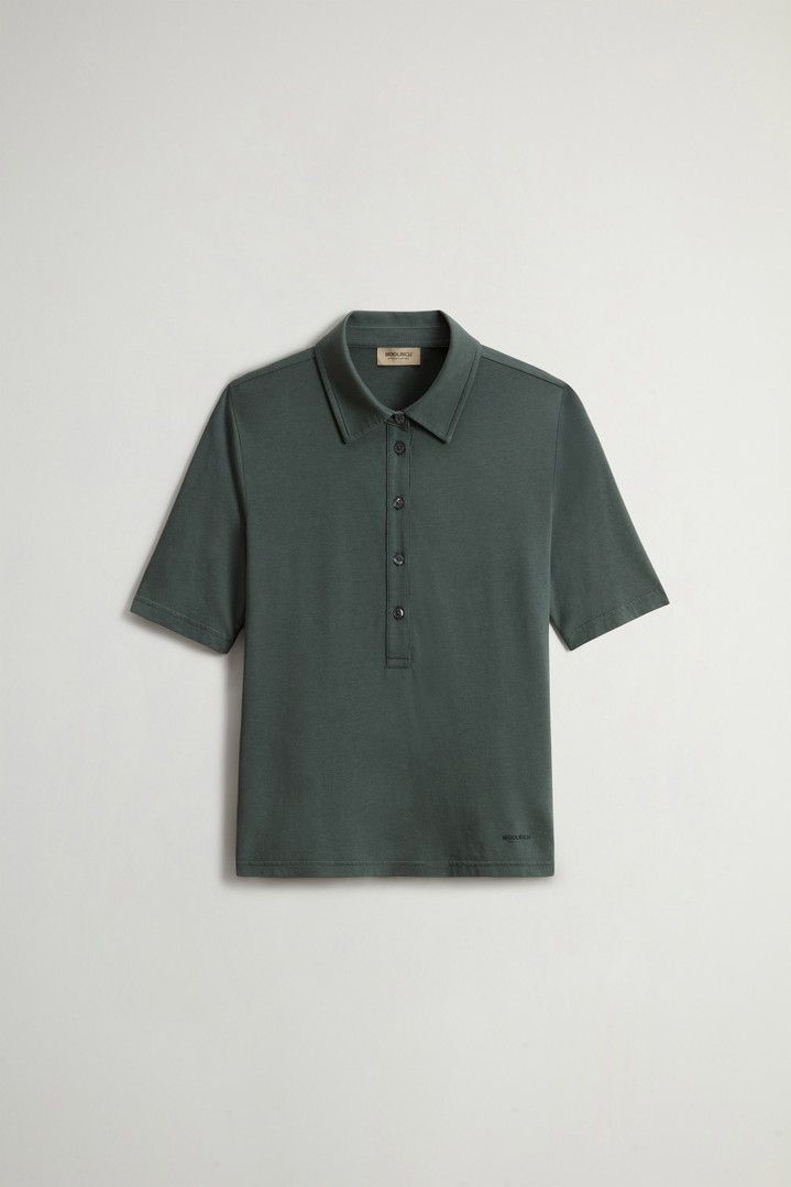 LUXE JERSEY POLO Green photo 5 | Woolrich