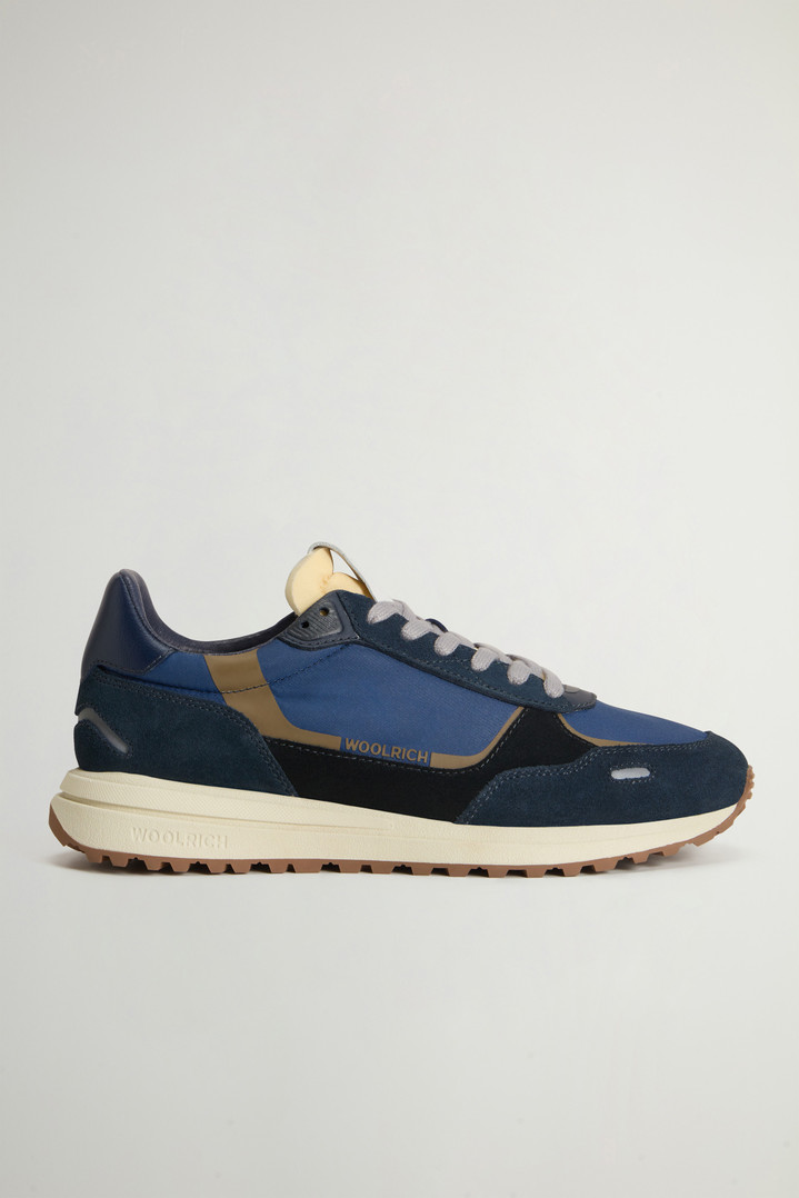 Retro Sneakers in Nylon with Leather Details Blue photo 1 | Woolrich