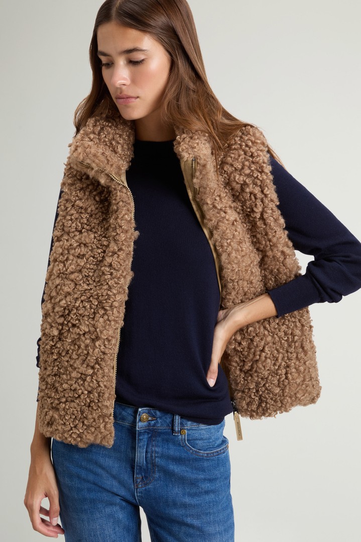 HYBRID CURLY VEST Beige photo 4 | Woolrich