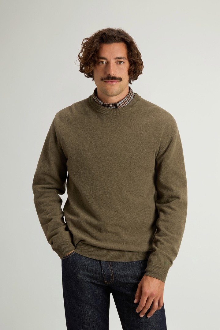 Pullover aus reiner Schurwolle mit Rundhalsausschnitt Grün photo 1 | Woolrich