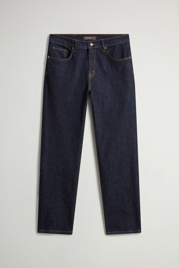 Five-Pocket-Hose aus Denim aus Baumwollstretch Blau photo 1 | Woolrich