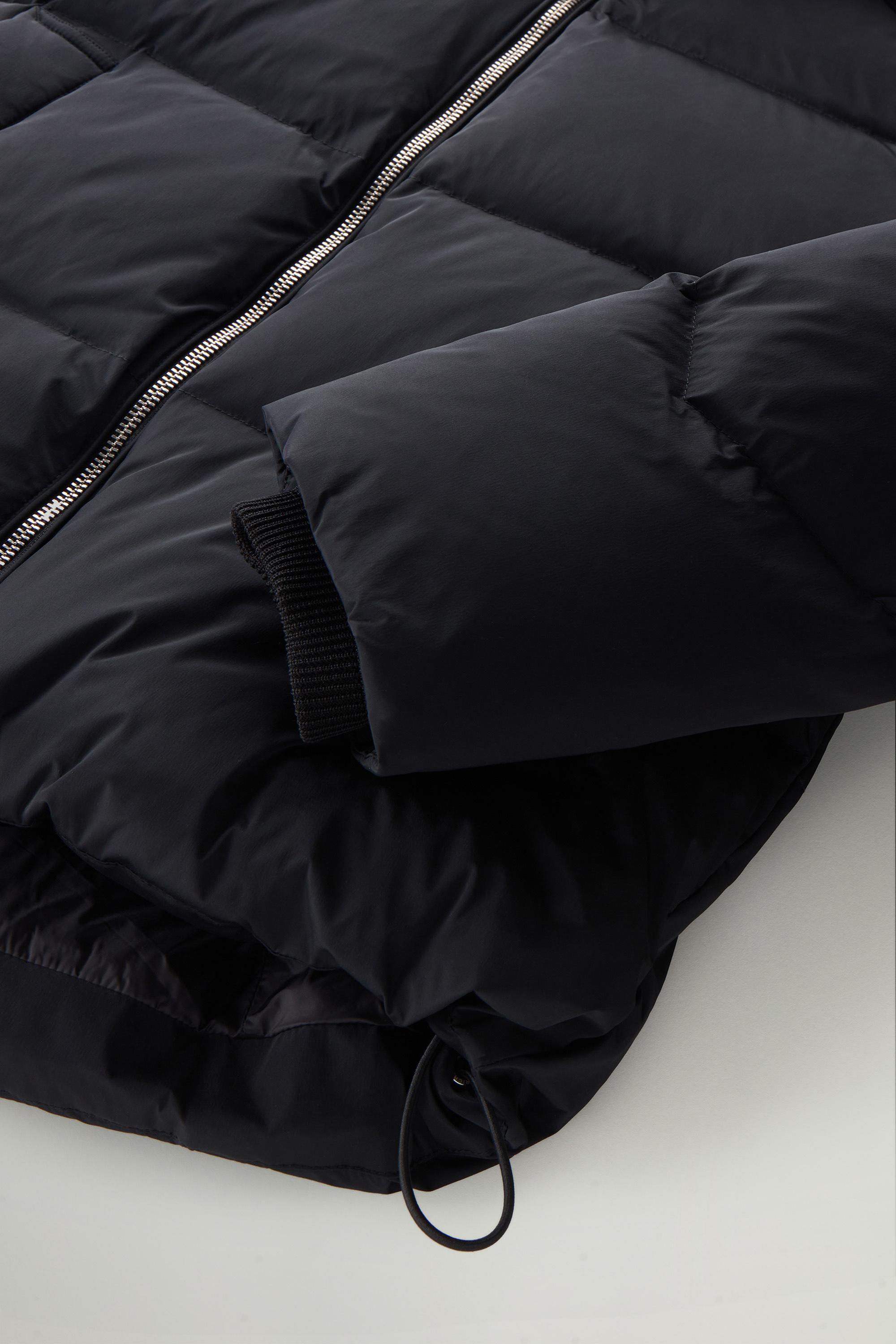 Short Alsea Down Jacket in Stretch Nylon with Detachable Hood Black photo 5 | Woolrich